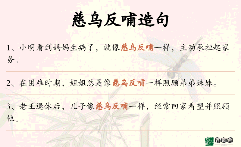 慈乌反哺