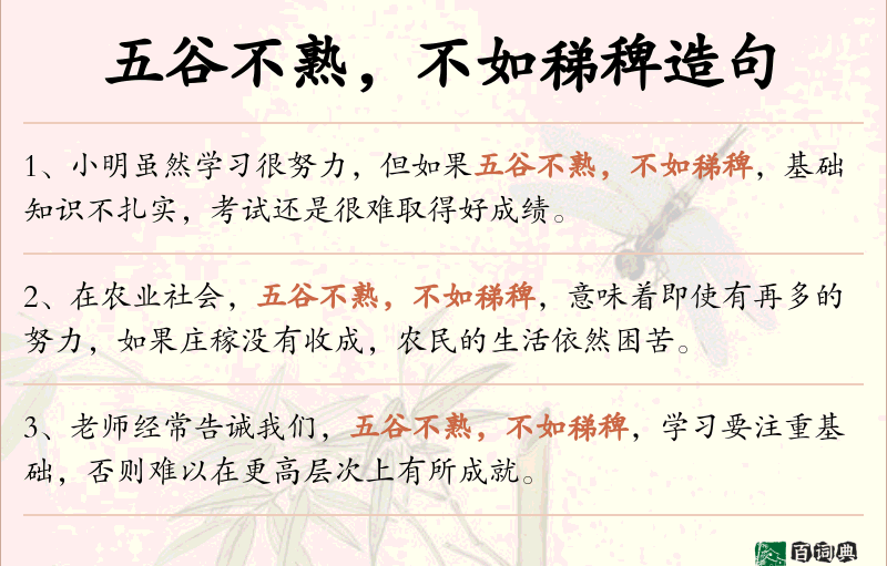 五谷不熟，不如稊稗