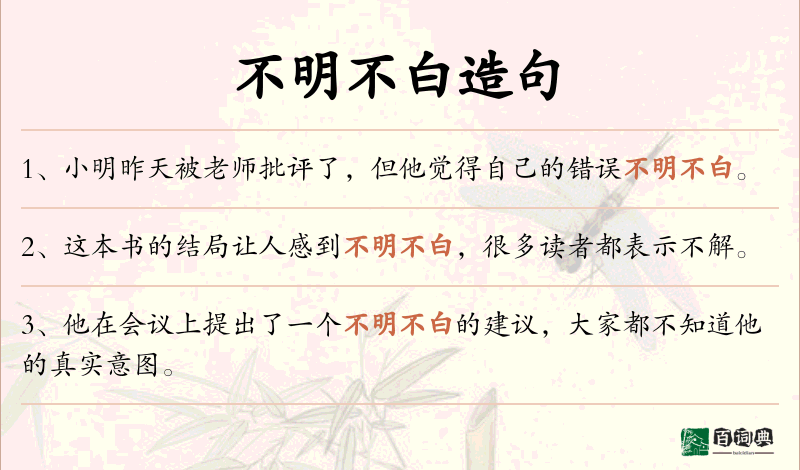 不明不白