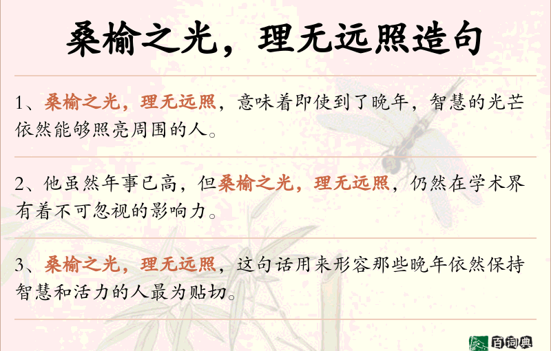 桑榆之光，理无远照