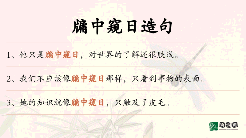 牖中窥日