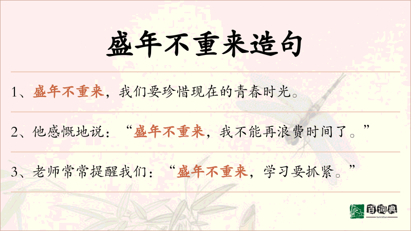 盛年不重来