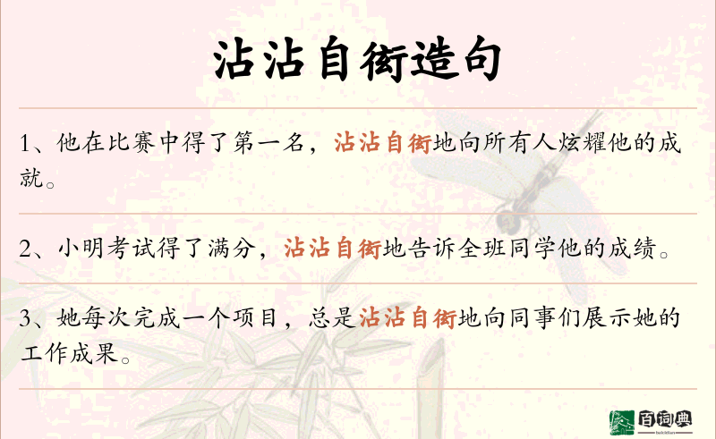 沾沾自衒