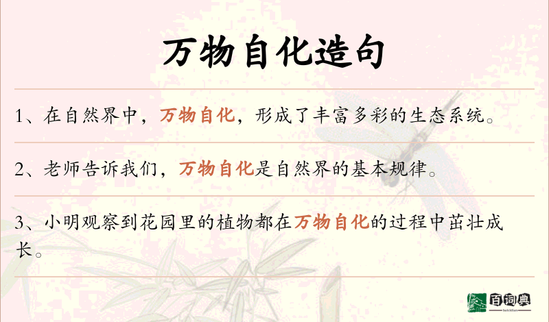 万物自化