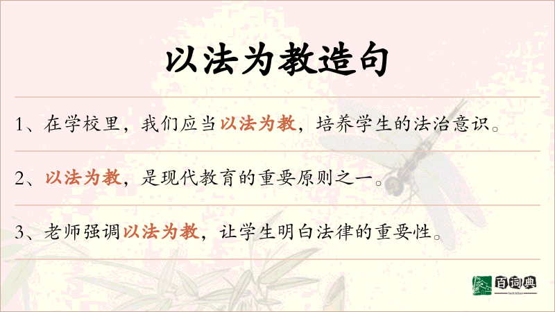 以法为教