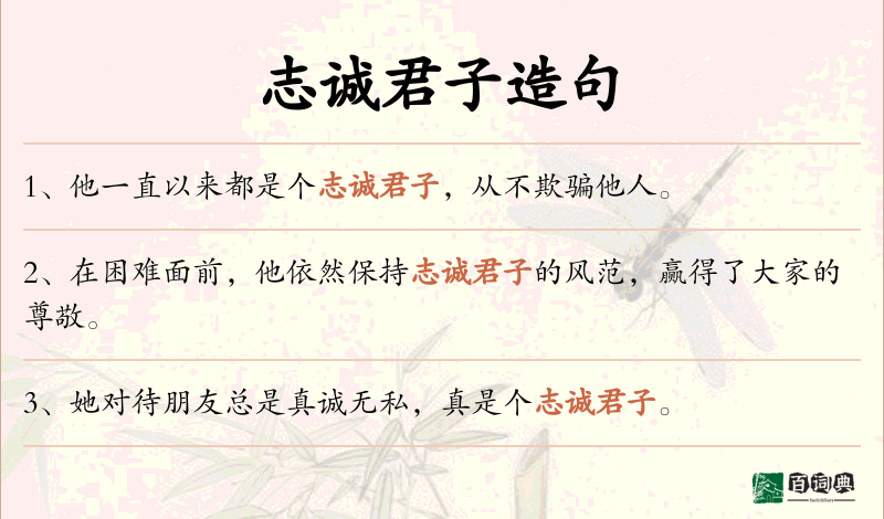 志诚君子