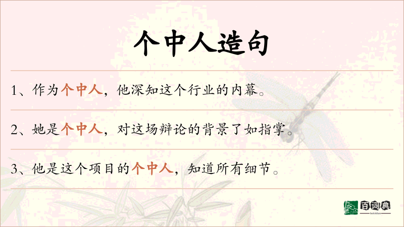 个中人