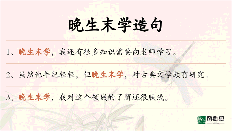 晚生末学