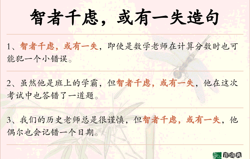 智者千虑，或有一失