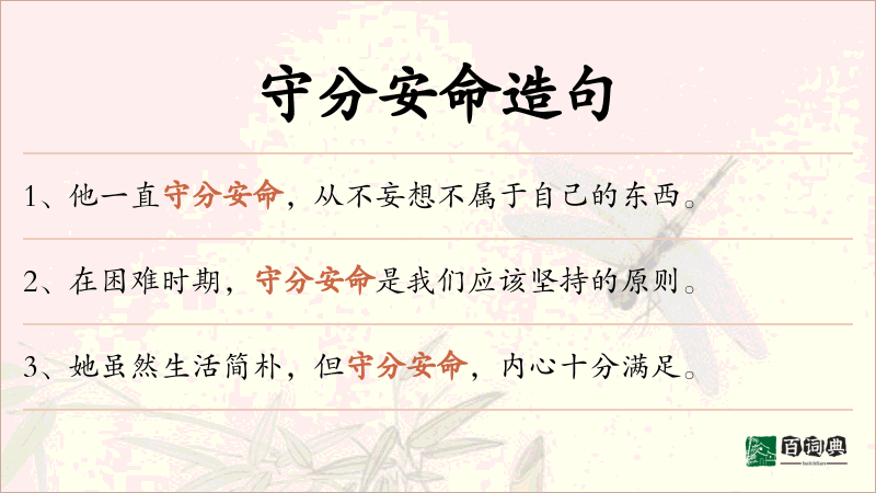 守分安命