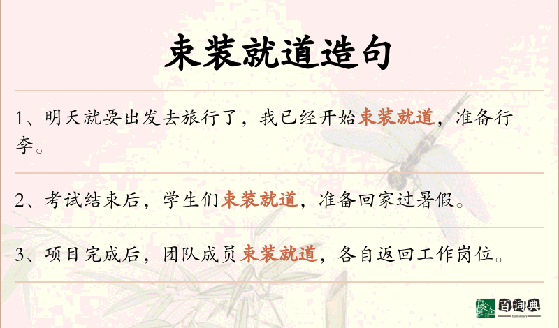 束装就道