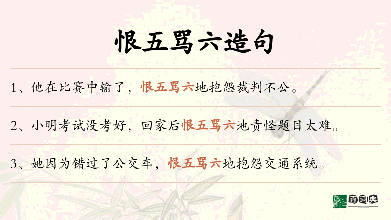 恨五骂六