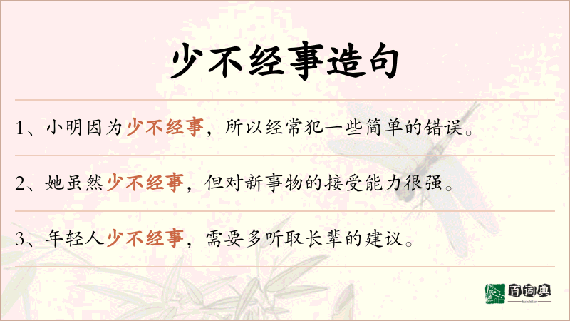 少不经事