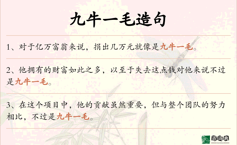 九牛一毛
