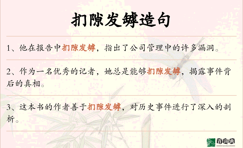 扪隙发罅