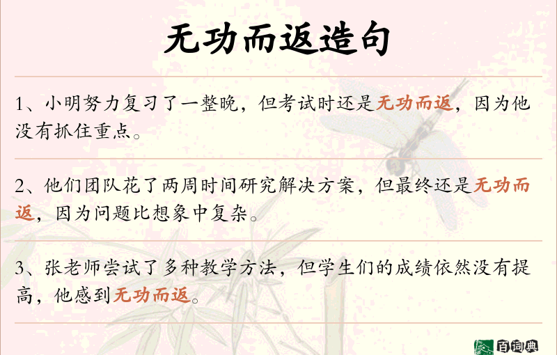无功而返
