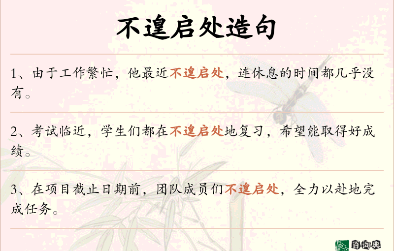 不遑启处