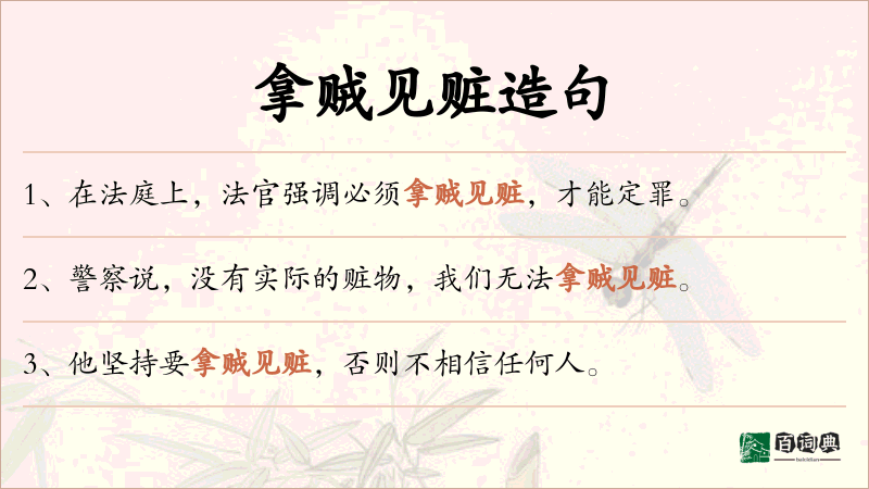 拿贼见赃