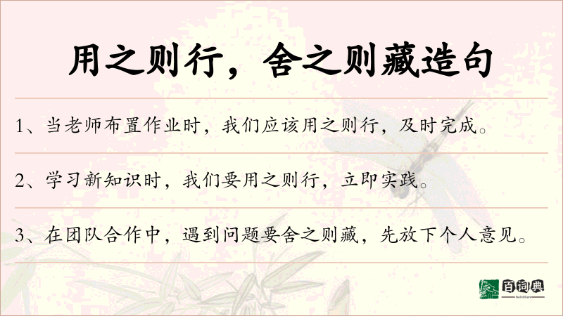 用之则行，舍之则藏