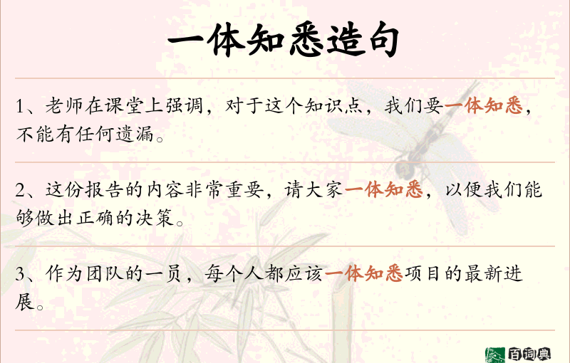 一体知悉