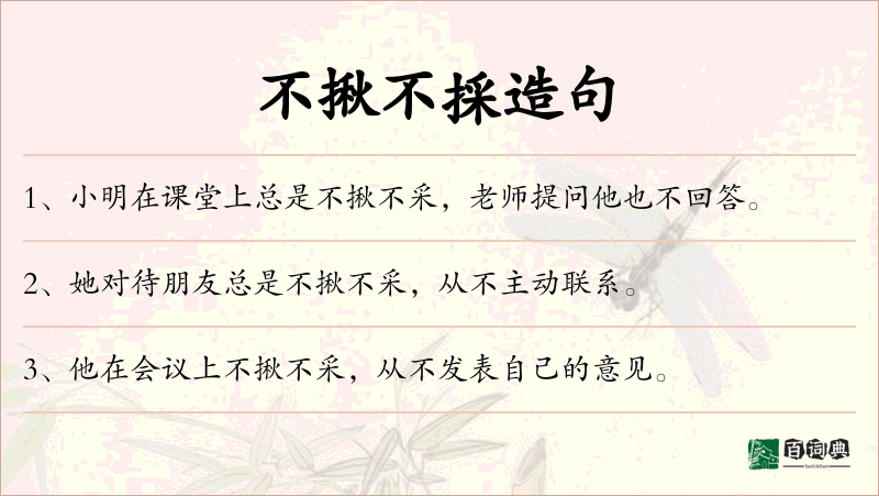 不揪不採