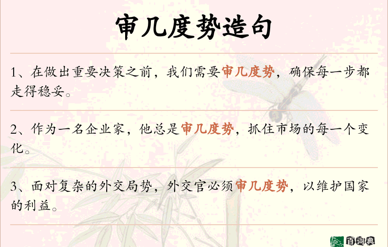 审几度势