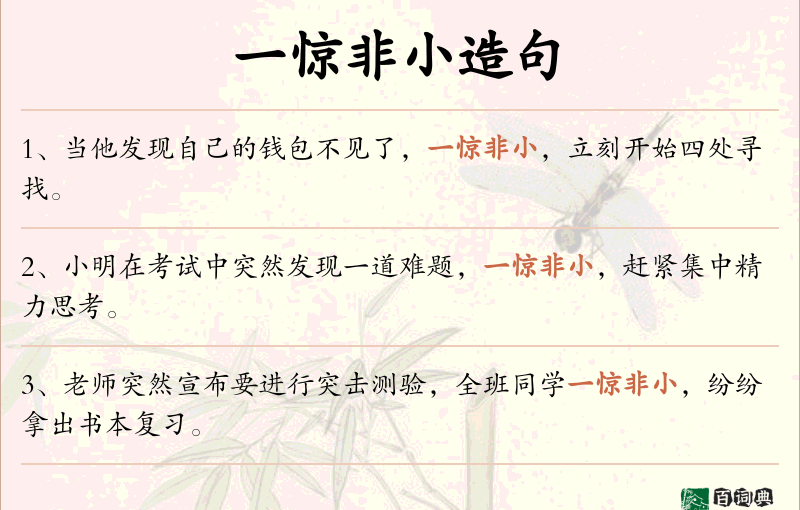 一惊非小