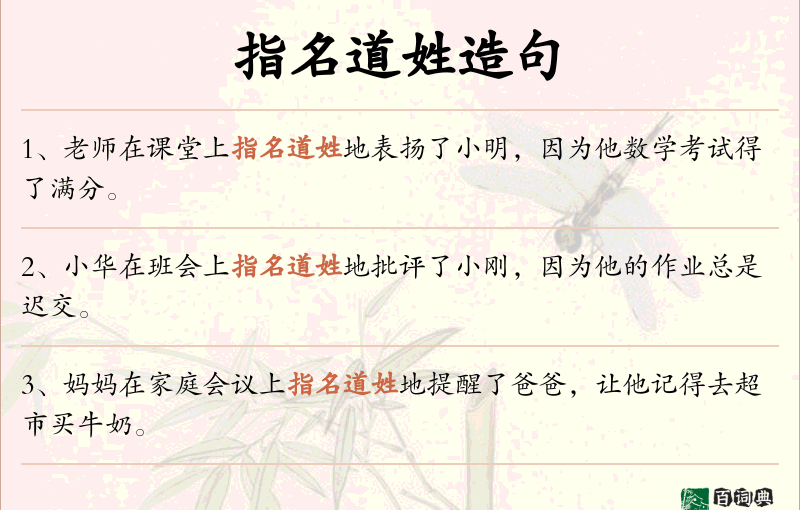 指名道姓