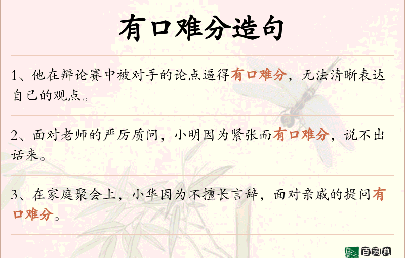 有口难分