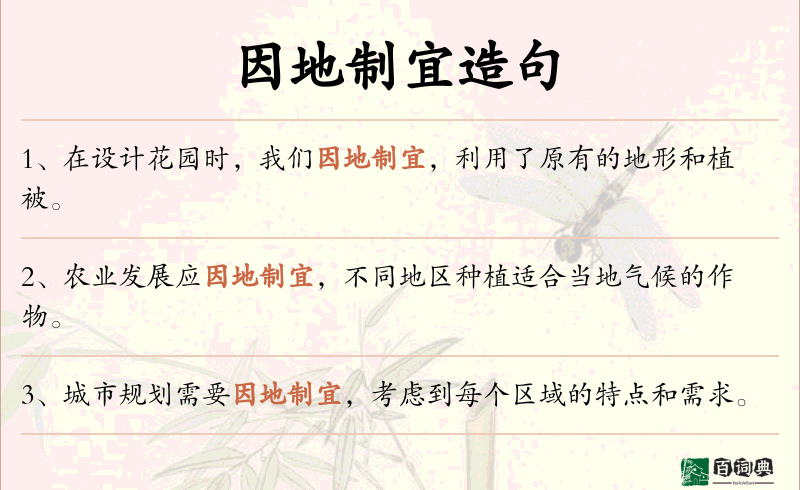 因地制宜