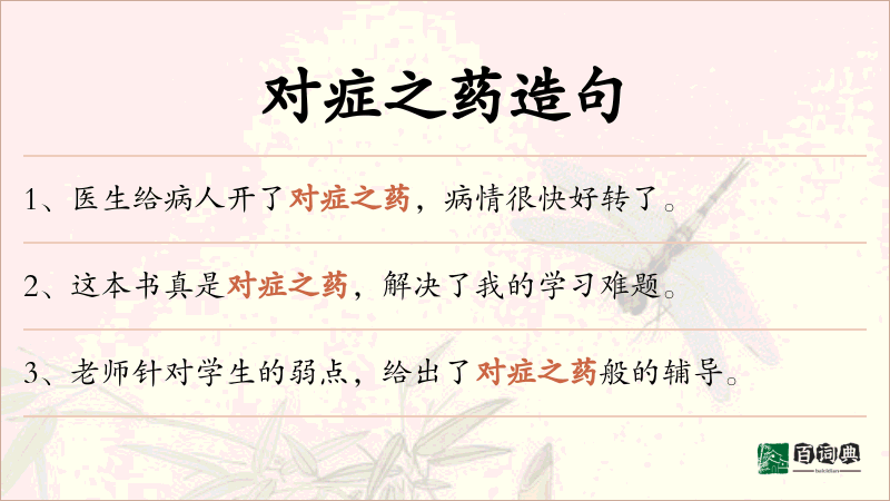 对症之药