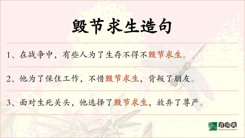 毁节求生