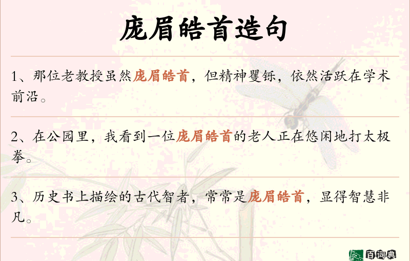 庞眉皓首