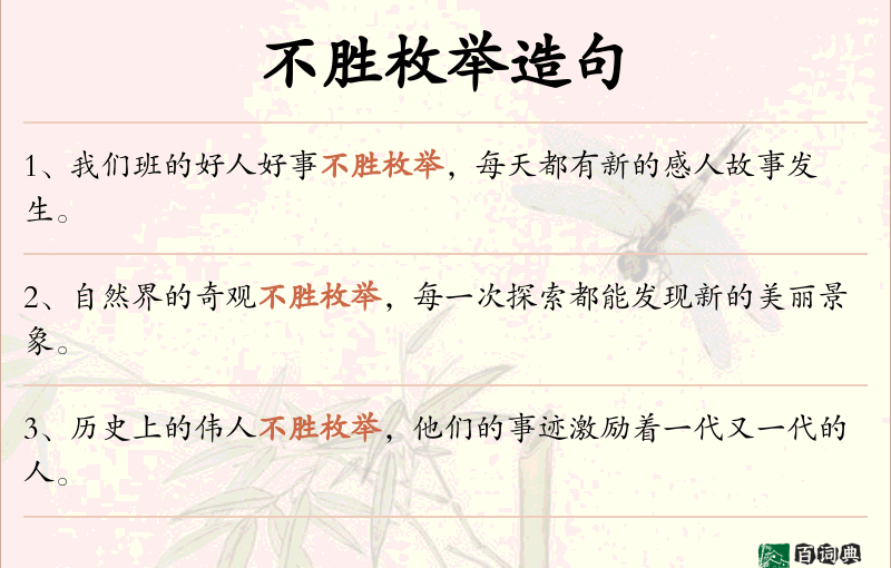 不胜枚举