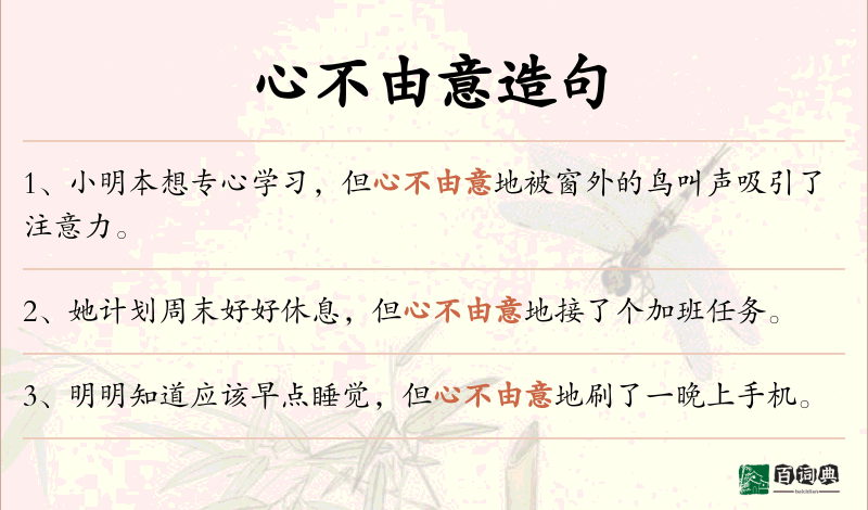 心不由意