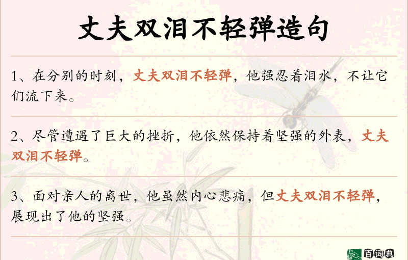 丈夫双泪不轻弹