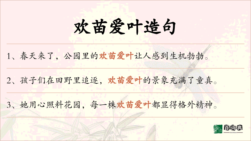 欢苗爱叶