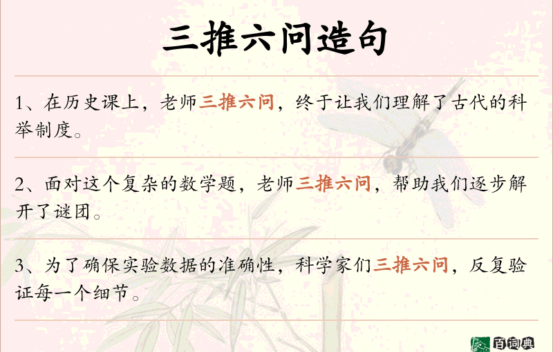 三推六问