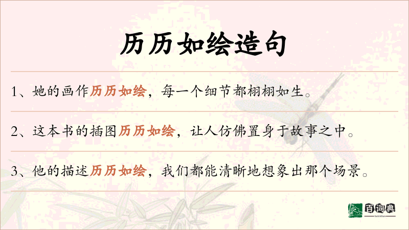 历历如绘