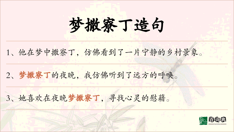 梦撒寮丁