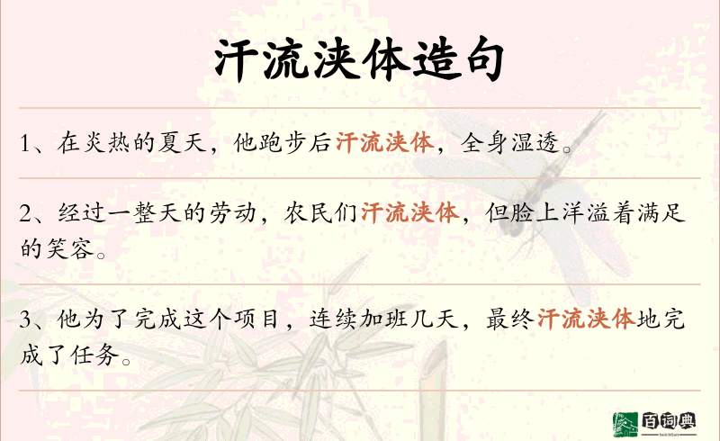 汗流浃体