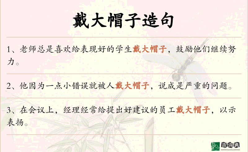 戴大帽子