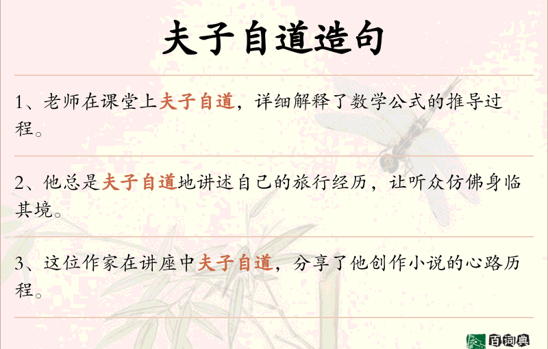 夫子自道