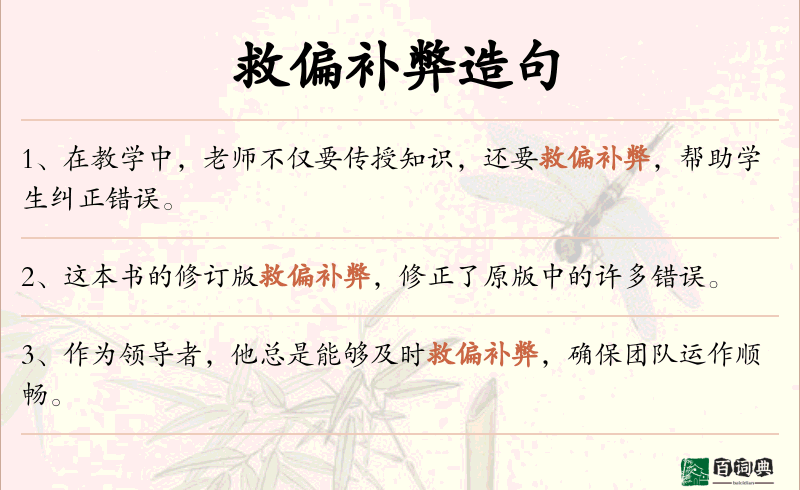 救偏补弊