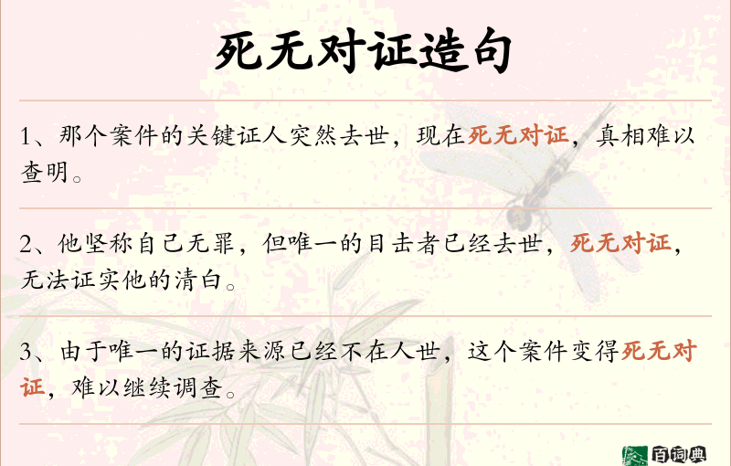 死无对证