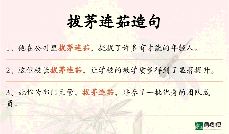 拔茅连茹