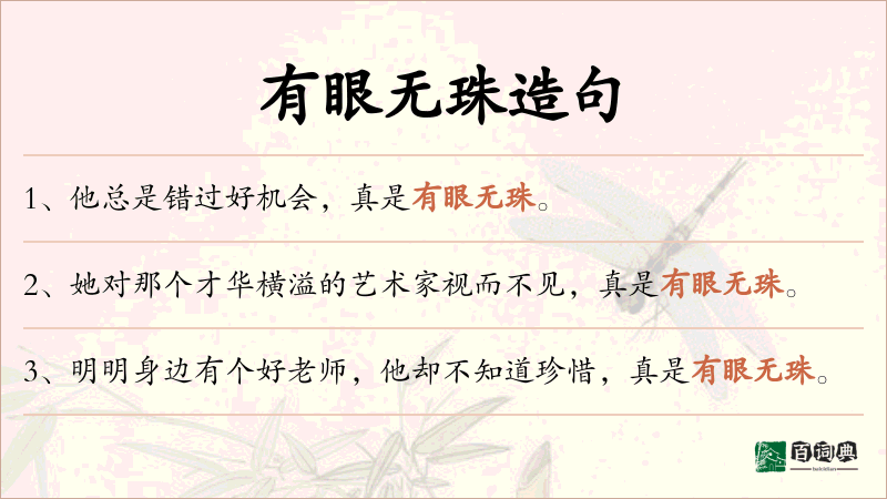 有眼无珠