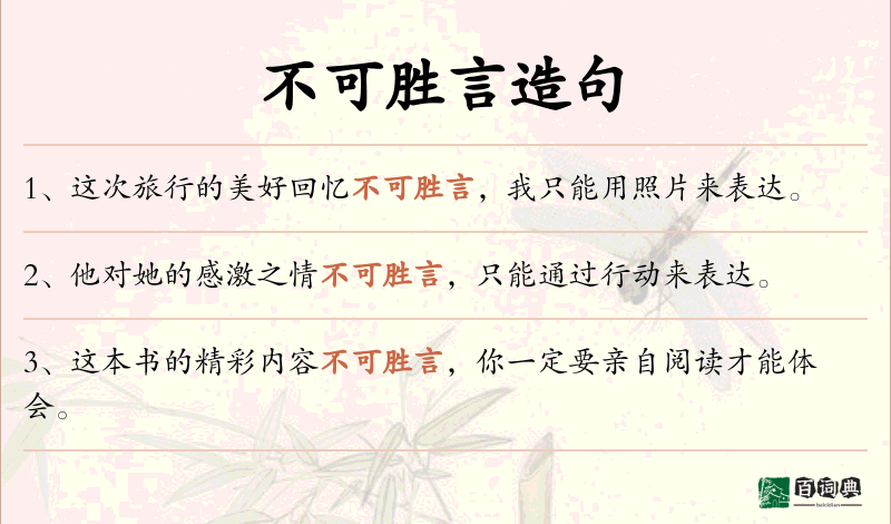 不可胜言