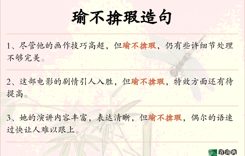 瑜不揜瑕