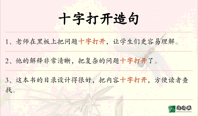 十字打开